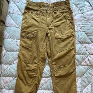 Anthropologie Size 27 Mustard Yellow Cargo Pants